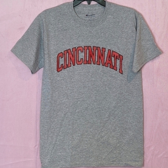 Champion Light Gray Cincinnati Short Sleeve Crew Neck Tee - Picture 1 of 7